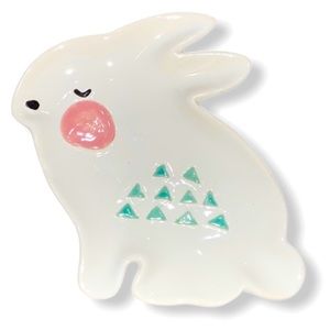 NWOT • Bunny Trinket Dish • Hand Painted Ceramic